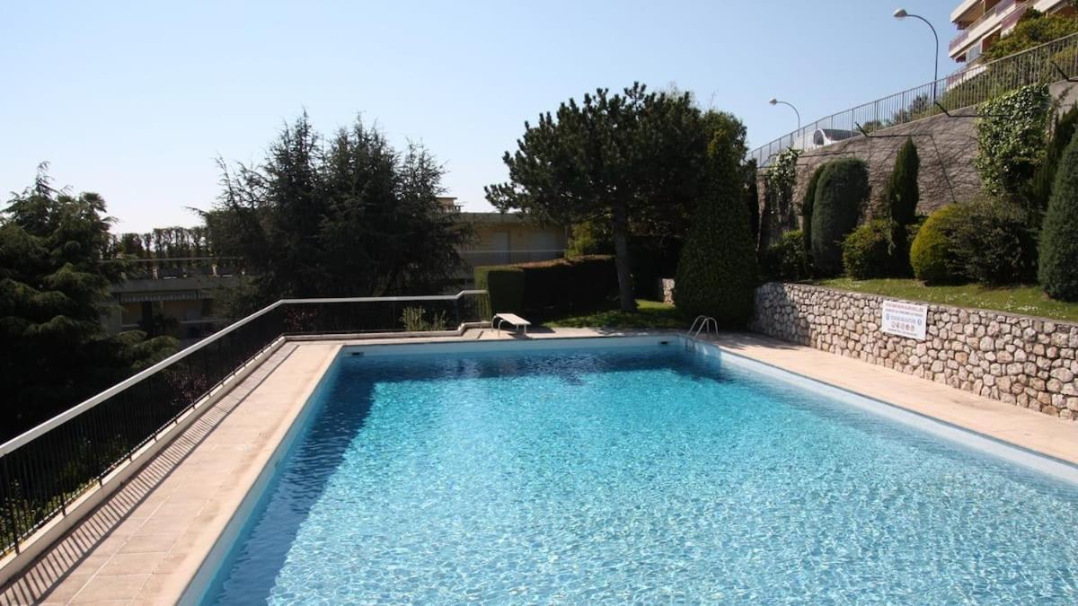 3 Pieces Vue Mer Et Piscine Quartier Parc Imperial Nizza Exterior foto